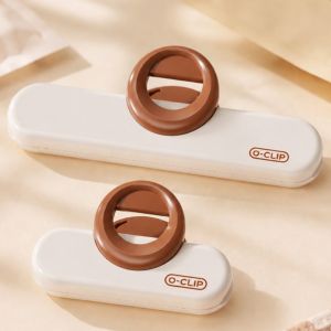 YIYU STUDIO 2PCS Chống ẩm Kẹp niêm phong Đa chức năng Nhựa Kẹp niêm phong túi thực phẩm Sáng tạo Lực kẹp mạnh mẽ. Kẹp niêm phong thực phẩm Sử dụng trong nhà bếp