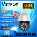 Vstarcam CS669 PLUS (ใหม่ล่าสุด) กล้องวงจรปิดไร้สาย Outdoor ความละเอียด 8 MP Ultra HD 4K  มีAI+ สัญญาณเตือน  ( มีสีขาว / สีดำ). 