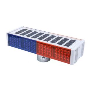 4 Grids Solar Strobe LED light Strong Warning light Red and Blue flasher for night construction glare