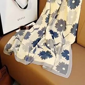 ผ้าพันคอผ้าไหมพิมพ์ลาย แฟชั่นสตรี แบรนด์หรู อบอุ่น 180X60CM ผ้าพันคอ ยอดนิยม ผิวผ้าซาติน ผ้าคลุมไหล่ การออกแบบทุกฤดูกาล ฮิญาบ