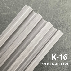 (PAKET 5 PC) WPC WALL PANEL 3D | 145 CM x 15 CM x 18 MM | PREMIUM WPC WOOD PANEL WPC DINDING FLUTED WALL PANEL MURAH