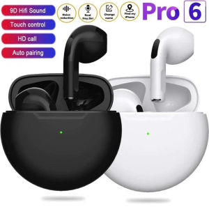 Tai Nghe Bluetooth Không Dây Pro 6 Kèm Dock Sạc Nhỏ Gọn Âm Thanh Cực Hay Phiên Bản Quốc Tế 2025