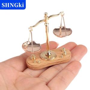 SHNGki Mini Cổ Điển Cân Cân Trang Trí Thu Nhỏ Phụ Kiện Cổ Công Lý Quy Mô Mô Hình Tinh Tế Trang Trí Nội Thất Trẻ Em Quà Tặng
