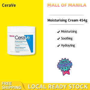 CeraVe Cream 454g Fragrance-Free Hydrating Moisturizer with 3 Essential Ceramides & Hyaluronic Acid Repairs Skin Barrier Relieves Dryness Soothes Sensitive Skin Suitable for Face & Body 24-Hour Moisture Non-Greasy Dermatologist Recommended