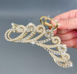 M&P Store - Kẹp tóc càng cua kim loại hình công vàng