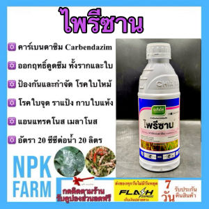 เจียไต๋ ไพรีซาน ขนาด 1 ลิตร คาร์เบนดาซิม 50% W/V SC คาเบนดาซิม กำจัด โรคใบไหม้ กาบใบแห้ง ใบจุด ราแป้ง แอนแทรคโนส ราสนิม ใบติด ราดำ ออกฤทธิ์แบบดูดซึม npkplant