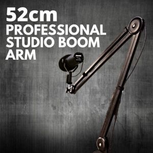 [LOCAL STOCK][MATTLE BLACK / GLOSS WHITE] 52CM Pemegang Mikrofon Spring Tersembunyi Profesional High-end Klip / 52CM Hidden Spring Microphone Specialty Stand LONG Heavy Duty Mic Arm /  52CM 隐藏弹簧麦克风特长支架，可调悬臂