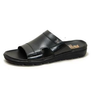Sandal Casual Slide Pria Bahan Kulit Sapi Sendal Kokop Flip Flop Bahan Kulit L.S449