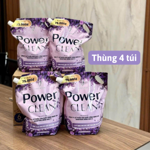Nước giặt xả Power Clean 2in1 túi 3L Hương Nước Hoa Lavender Kết Hợp Gỗ Đàn Hương