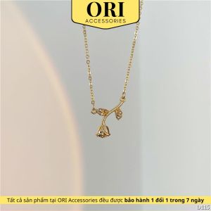 Dây chuyền nữ họa tiết hoa hồng Aliyah sang trọng ORI ACCESSORIES D115
