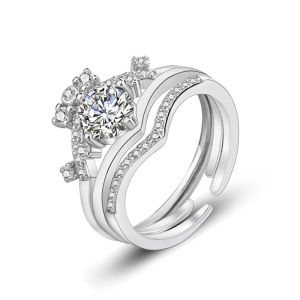 Nhẫn nữ ghép 3 chiếc Style hàn cực chất N57 S925