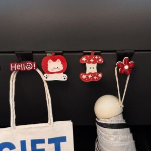 OUREAL Universal Car Storage Hook Cartoon Pattern Large Load-Bearing Glove Box Hanger Multifunctional Hidden Car Organizer Clips Car Interior Accessories