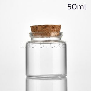 INS ขวดแก้ว มีฝาไม้ขวดแก้ว 50ml 60ml Glass bottle