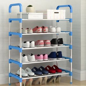 Kệ giày dép - Kệ để giày dép 5 tầng khung inox giá để giày inox 5 tầng kệ để đồ kệ sách đồ nội thất-PL HAPPY HOME
