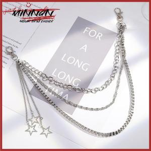 [minnan] Punk Fashion Star Waist Chain Simple Tassel Pants Chain Personalized Hip Hop Multilayer Waist Chain Clothing Accessories Gifts