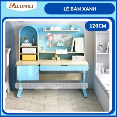 Bàn học chống gù cao cấp Lumili D612 size 1m2 bàn học sinh thông minh chống gù lưng cong vẹo cột sống thiết kế đẹp