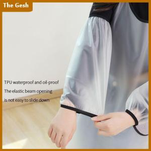 [The Gesh] TPU Waterproof Oversleeves Anti-Dirty Housework Cleaning Fawn Arm Sleeves Sleeve Cuff Arm Cover Kitchen Apron Accessories