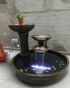 S13 Feng Shui 100cm Sandstone Round Water Pond Pot Fountain Garden Water Feature 风水流水喷泉瀑布池 Fish Outdoor Tempayan