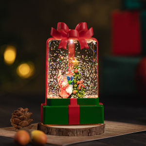 Christmas Birthday Gift Decorations Crystal Lamp Ornaments Decorative Lantern Old Man Nightlight Scene Layout