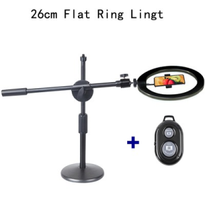 26cm Special Ring Light Ring for Fill Light Mobile Desktop Live Broadcast Bracket Multi-angle Free Adjustment