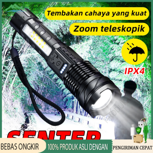 Senter LED A76 Jarak Jauh Super Terang/Senter Led High Power Zoom Jarak Jauh Senter A76 Sorot 90000 Lumens Sorot Super Terang/Senter LED Super Terang 90000 Lumens Senter Jarak Jauh 3000m Zoom White Laser untuk Outdoor Bahan Alluminium Anti Air Waterproof