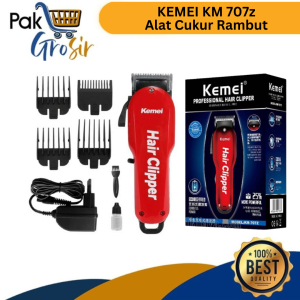 Kemei 707z Mesin Cukur Rambut Listrik Electric Hair Clipper Cordless Barber Rechargable CAS Original