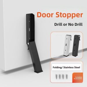 UMBRAULI Stainless Steel Stainless Steel Door Stopper Heavy Duty Windproof Folding Door  Positioner Security Anti-collision Door Holder Keeper Home Use