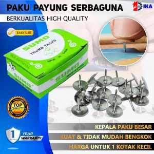Paku Payung pinus / Paku Jamur pines Serbaguna Tajam nancep Harga per 1kotak kecil / PAKU PAYUNG / PINES / THUMB TACKS / Paku payung / paku pines / Thumb Tacks / 1 pack / Paku Payung Murah / Paku Pines / Thumb Tacks