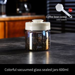 Bincoo cà phê lưu trữ lọ thủy tinh niêm phong chân không Canister 400/600/800/1200ml