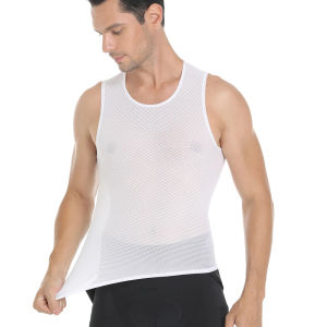 RodaX  Adapt Men Base Layers 48 gr Moisture-Wicking Compression Shirt Kaos Sepeda Dingin Base Layer Sepeda Kaos Olahraga Ringan Daleman Sepeda Sleeveless Kaos Gowes Dalaman Sepeda Berpori Base Layer Sepedah Drifit Kaos Roadbike Stretch Pakaian Dalam MTB