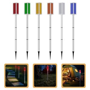 MUKANG Warning Light Solar Barricade Light Led Flashing Stainless Steel Traffic Roadside Lights Durable Waterproof Signals Solar Lamps Garden