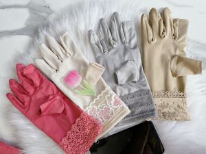 Găng tay CẮT 2 NGÓN dài 25cm vãi Thun lạnh LOẠI 1 bao tay chống nắng đa năng -kim yến mẹ và bé