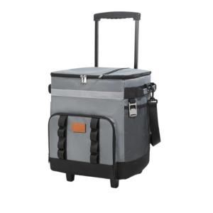 Large Capacity Rolling Insulated Coolers Bag With Retractable Handle Wheel for Outdoor Picnics Camping Beach