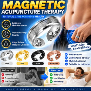 Magnetic Therapy Open Ring Adjustable Anti-Snoring Health Care Ring Weight Loss Slimming Fitness Rose Gold Plated Open Ring For Men Women