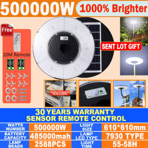 [Warm Street  Light]]UFO solar Street light 50000W outdoor waterproof IP67 Garden Light Solar Street Light Outdoor Solar Light  With Remote Control Sensor  human body inductionsolar street light outdoor solar lamp automatic spot light