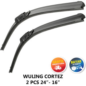 Klikoto Wiper Mobil Frameless 2 Pcs Depan Kiri dan Kanan - Wuling Cortez