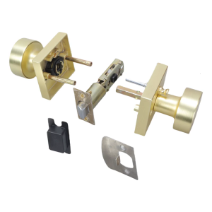 Portable Sturdy Zinc Alloy Gold Door Knobs with Satins Brass Finish Convenient Accessory for Contemporary Interiors