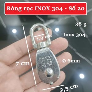 Ròng rọc mini inox 304 số 20 – phụ kiện treo kéo hàng tiện lợi (45kg)
