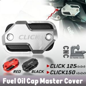 CNC Brake Fuel Oil Cap Master Cover Reservoir Cover Honda Click V2 V3 160 Motorcycle Accessories