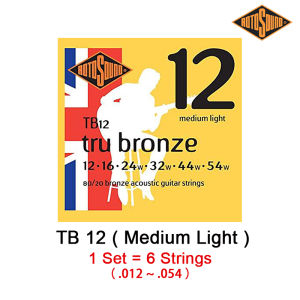 ROTOSOUND TB10 / TB11/ TB12 - Tru Bronze 80/20 Bronze Acoustic Guitar Strings | Tali Gitar Ori 1 Set