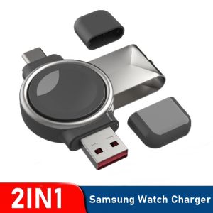 Portable Magnetic Wireless Charger for Samsung Galaxy Watch Double Sided Blind Insertion Wireless Charging Dock Station for Galaxy watch S3 S4 Active