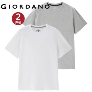 Giordano Men 2-Pack solid color short sleeve cotton tee Free Shipping 18023211