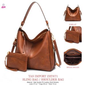 Tas Import Sling Bag Shoulder Bag Kulit Sintetis ZH7871 Koleksi Tas Kerenz
