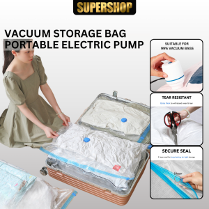 【sg stock】Portable Electric Pump Mini Storage Bag Vacuum Bag Pump Travel Compressed Bag Mini Vacuum Sealer Machine 真空泵