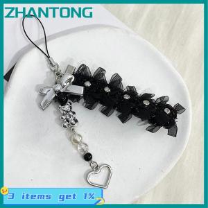 ZHANTONG Y2K ren dây chuyền điện thoại dây đeo tai nghe quyến rũ móc treo dây CCD Dây đeo túi trang trí