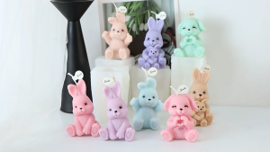 Cute 3D Rabbit Silicone Mould for Making and Soap Crafting Rabbit Gift for DIY Enthusiasts