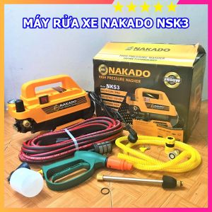 Máy Rửa Xe Cao Áp Nakado NKS3 (2500W) - Made in Japan - Đầy Đủ Phụ Kiện - Bảo Hành Toàn Quốc 6 Tháng