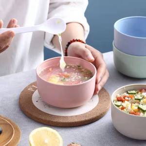 Wheat Straw Bowl plastic Bowl For Dinner Dessert Rice Soup Kitchen Accessories Kitchen seasoning plate
