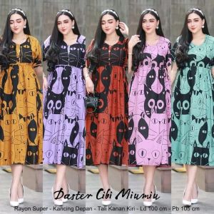 Daster modis terbaru 2023 Daster KUCING korean style Dress jumbo ibu muda cantik kekinian Bahan Rayon Halus