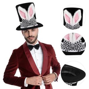 SWEET Funny Easter Bunny Cosplay Props Party Realistic Rabbit Ear Hat Casual Plush Easter